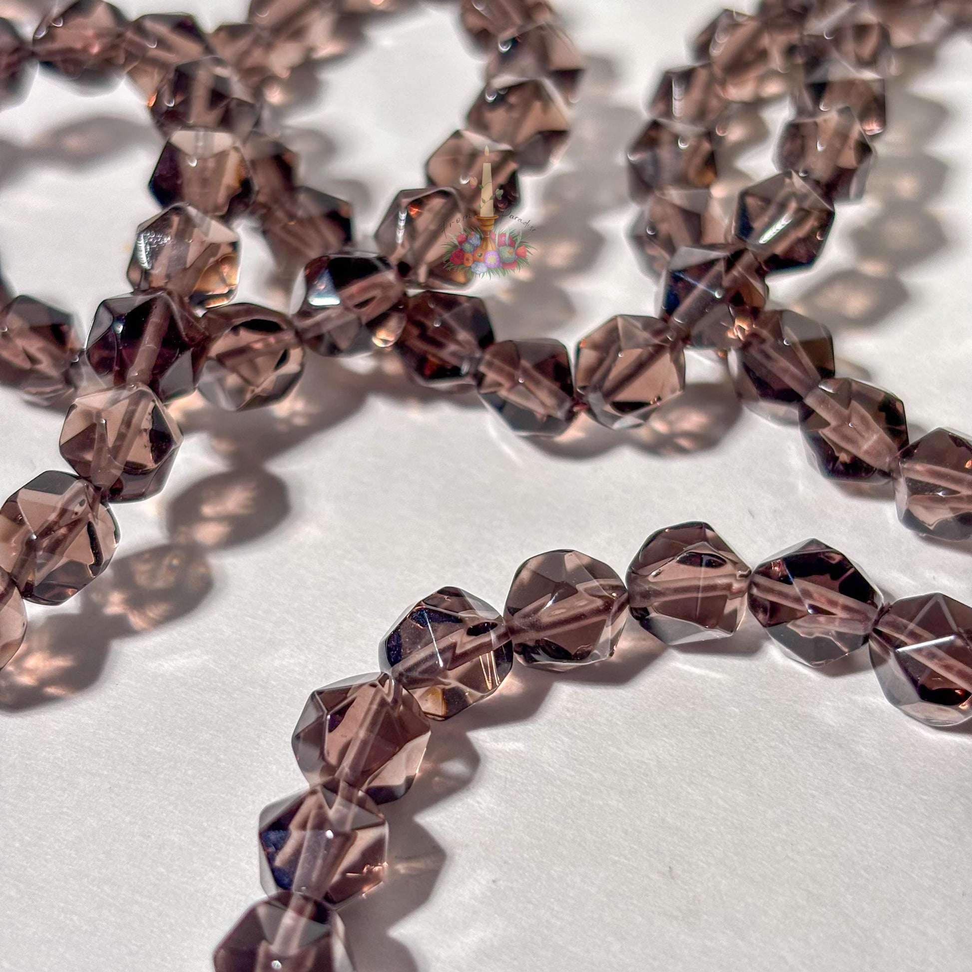 Smoky Quartz Faceted Crystal Bracelet
