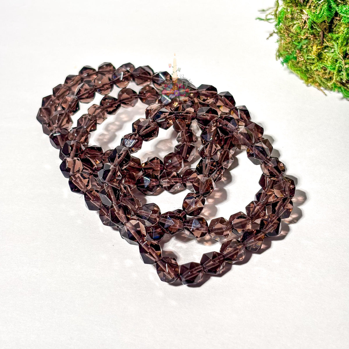 Smoky Quartz Faceted Crystal Bracelet