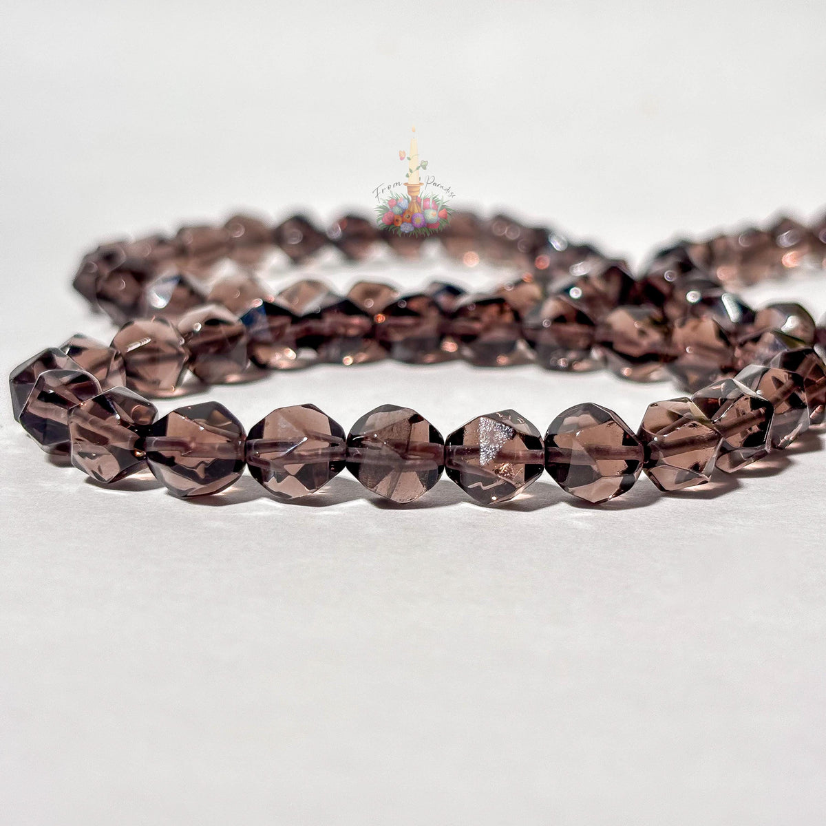 Smoky Quartz Faceted Crystal Bracelet