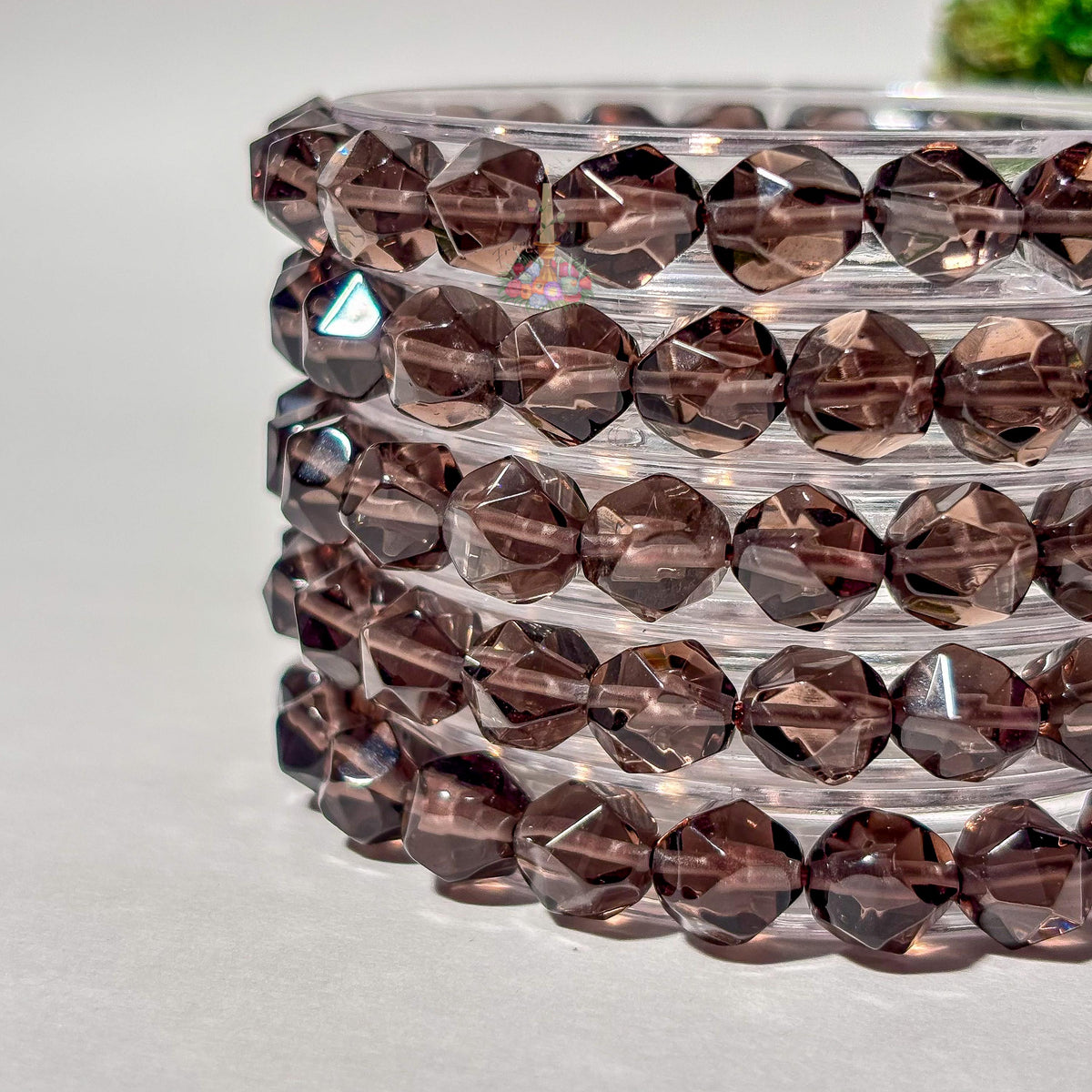Smoky Quartz Faceted Crystal Bracelet