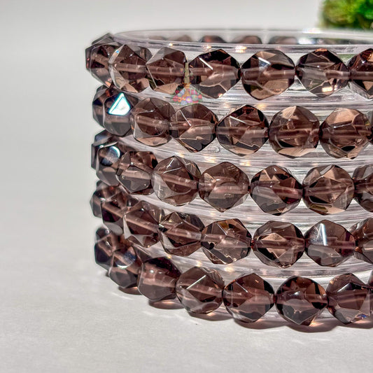 Smoky Quartz Faceted Crystal Bracelet