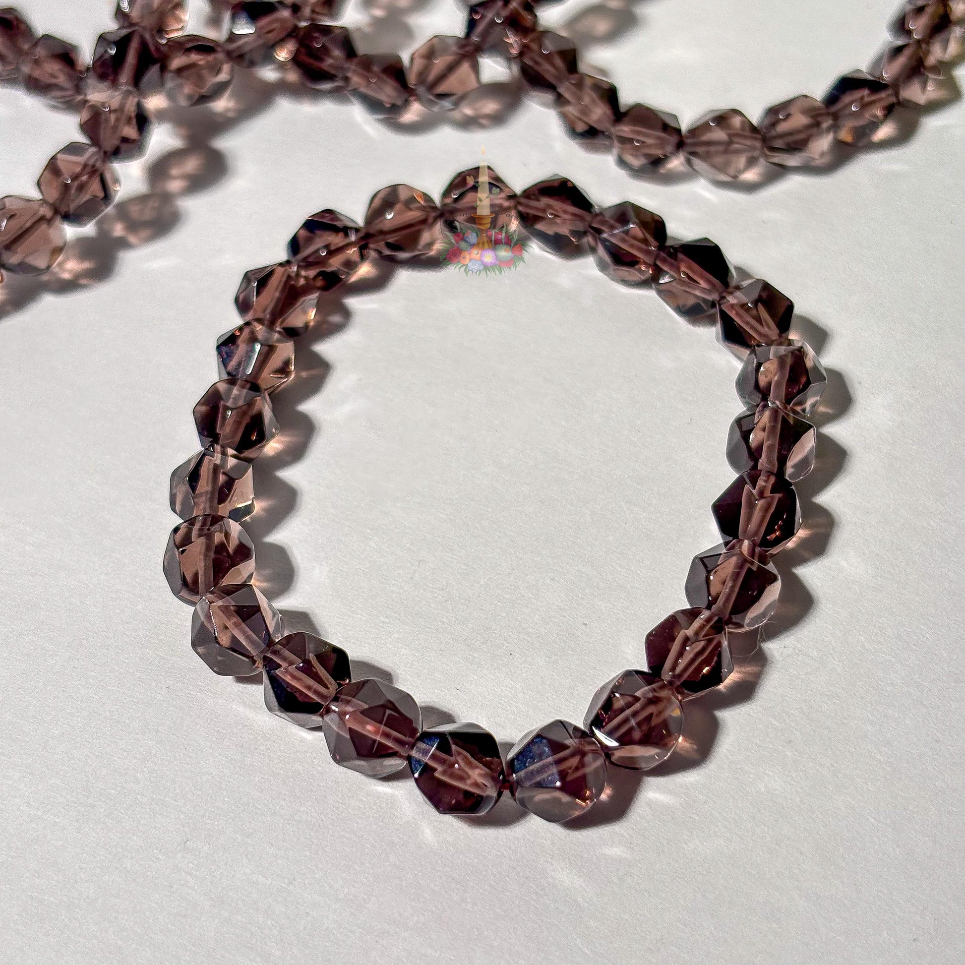 Smoky Quartz Faceted Crystal Bracelet
