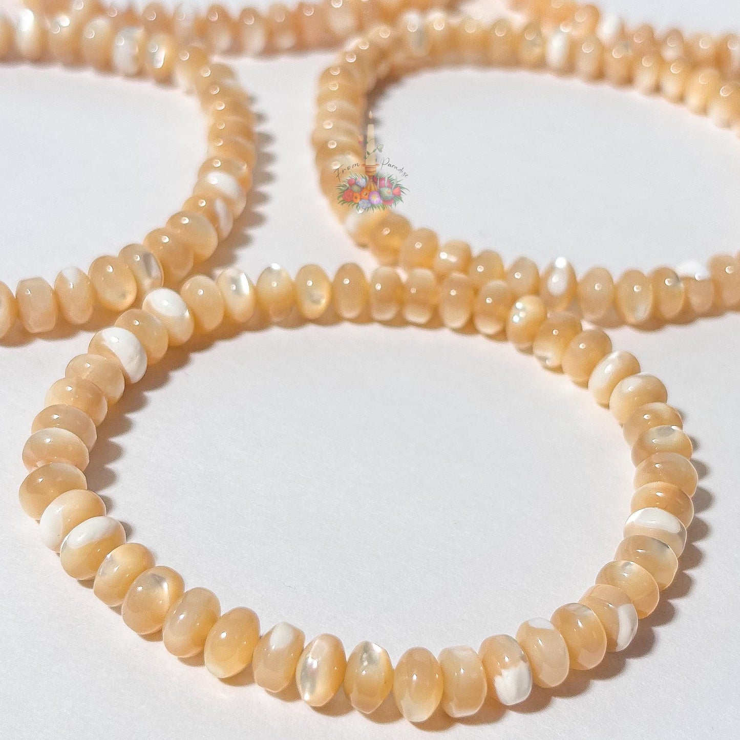 Mother of Pearl Shell Stretch Bracelet, 4.5mm