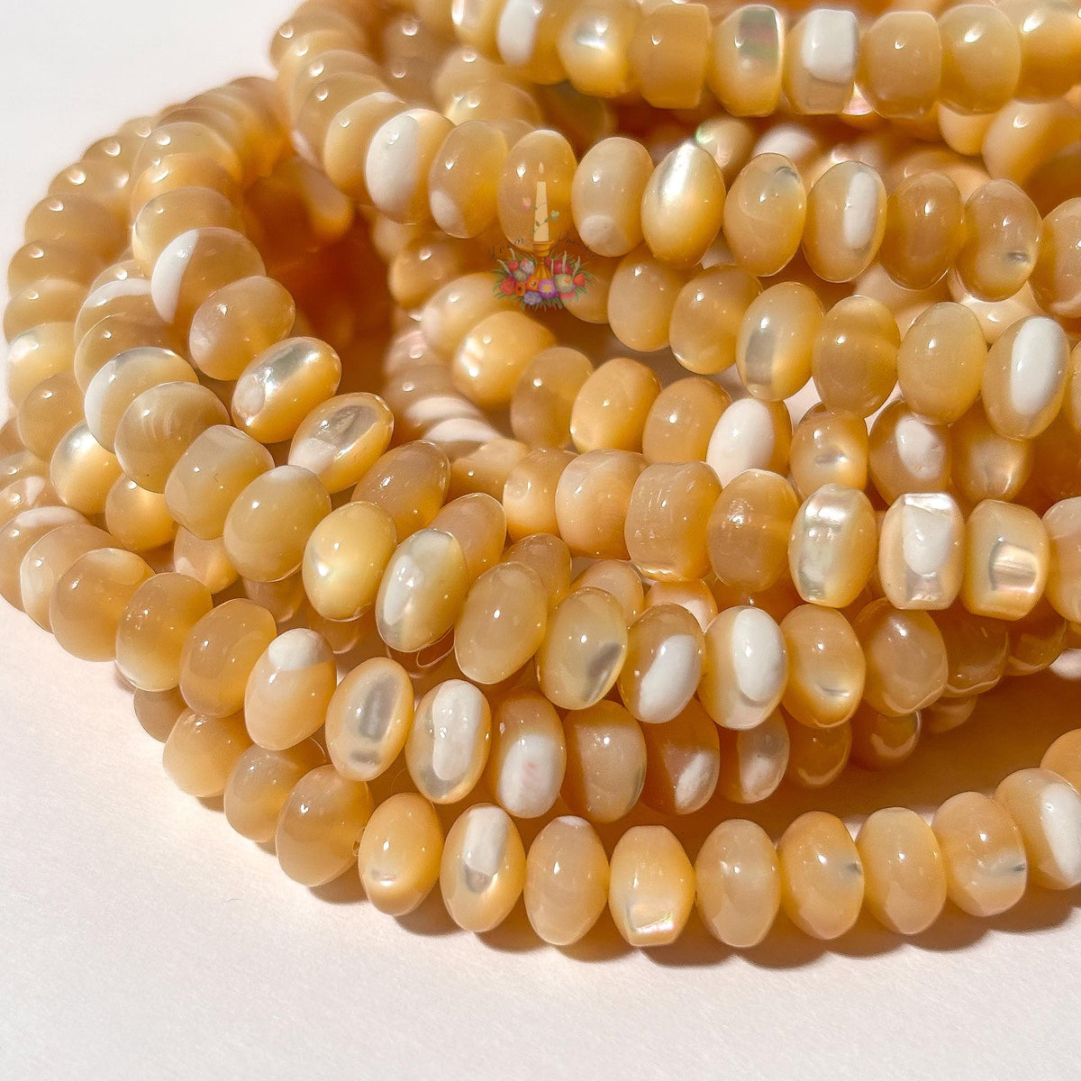Mother of Pearl Shell Stretch Bracelet, 4.5mm