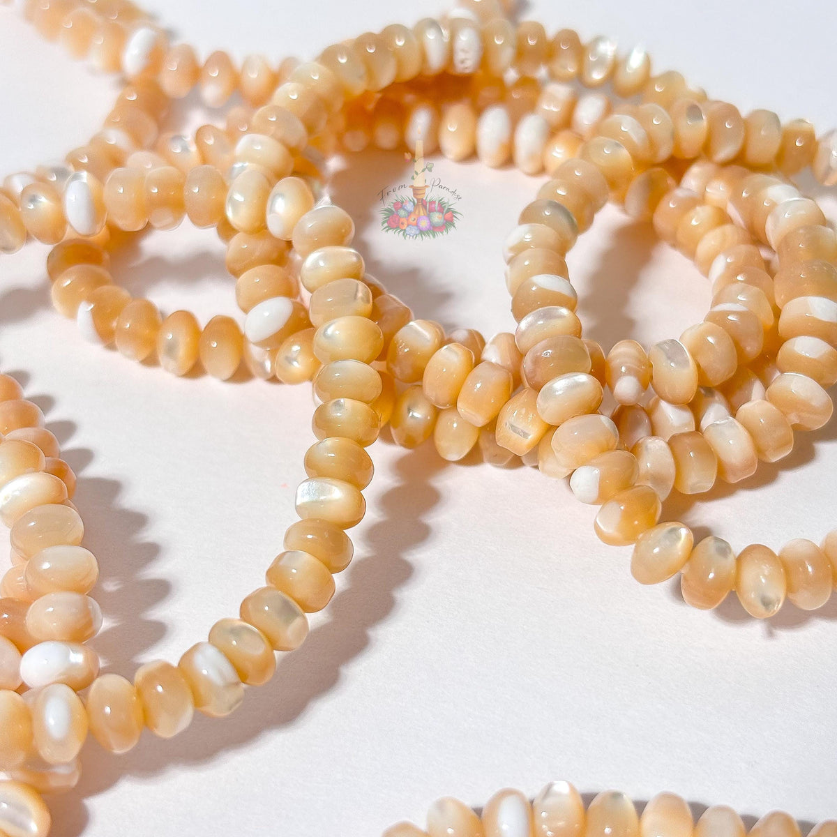 Mother of Pearl Shell Stretch Bracelet, 4.5mm