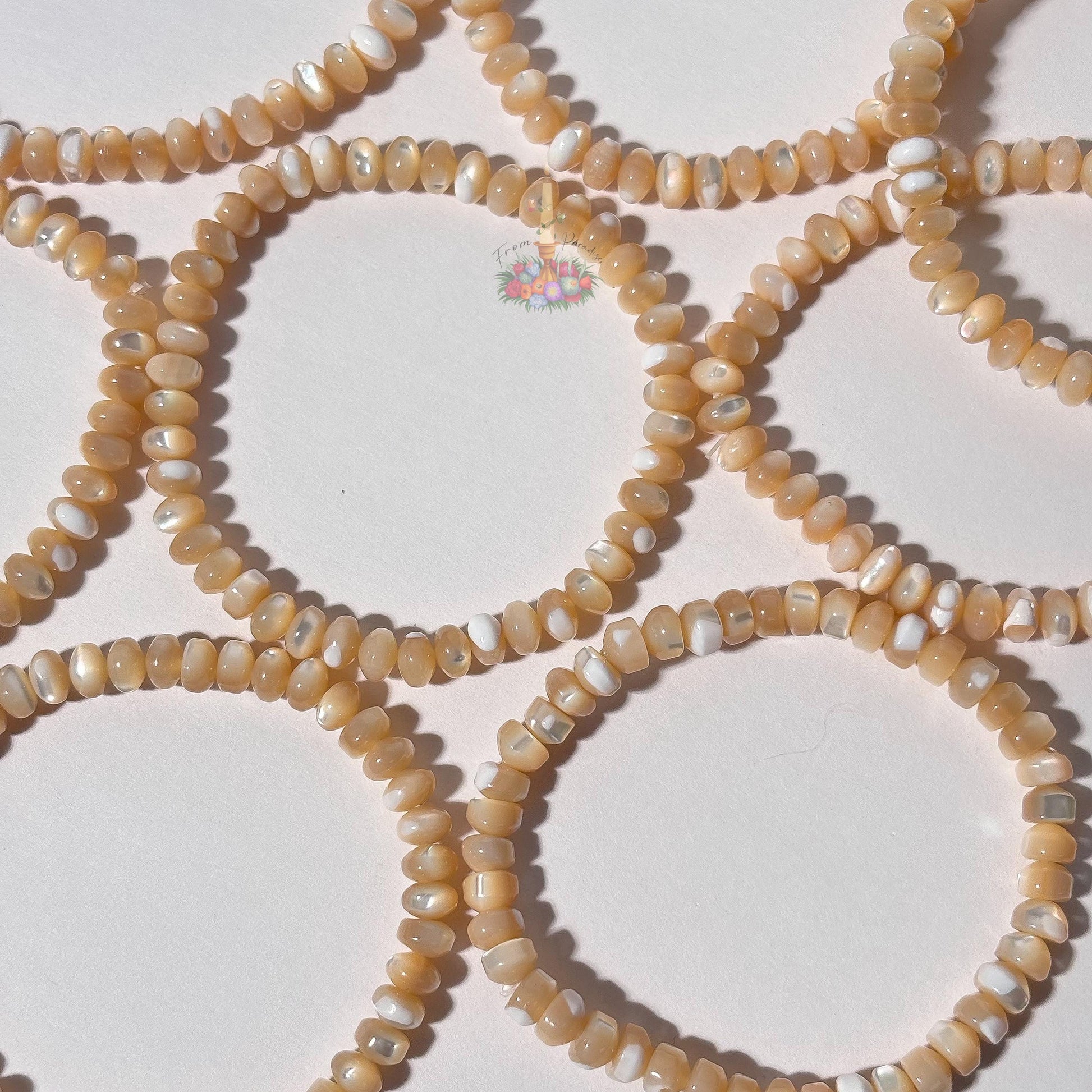 Mother of Pearl Shell Stretch Bracelet, 4.5mm