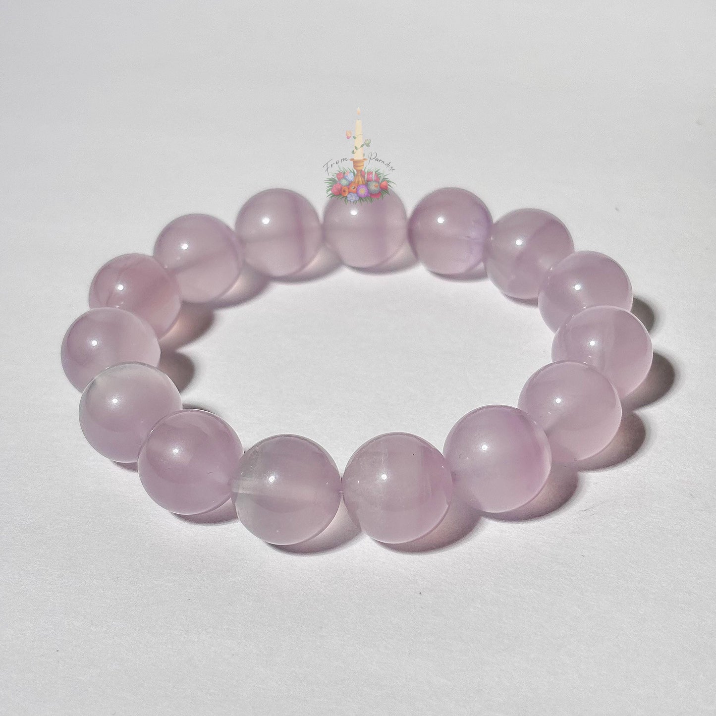 Clear Fluorite Crystal Bracelet, Stone for Focus, 13mm 16mm