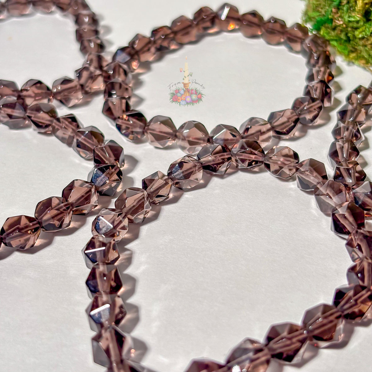 Smoky Quartz Faceted Crystal Bracelet
