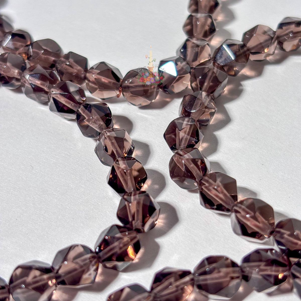 Smoky Quartz Faceted Crystal Bracelet
