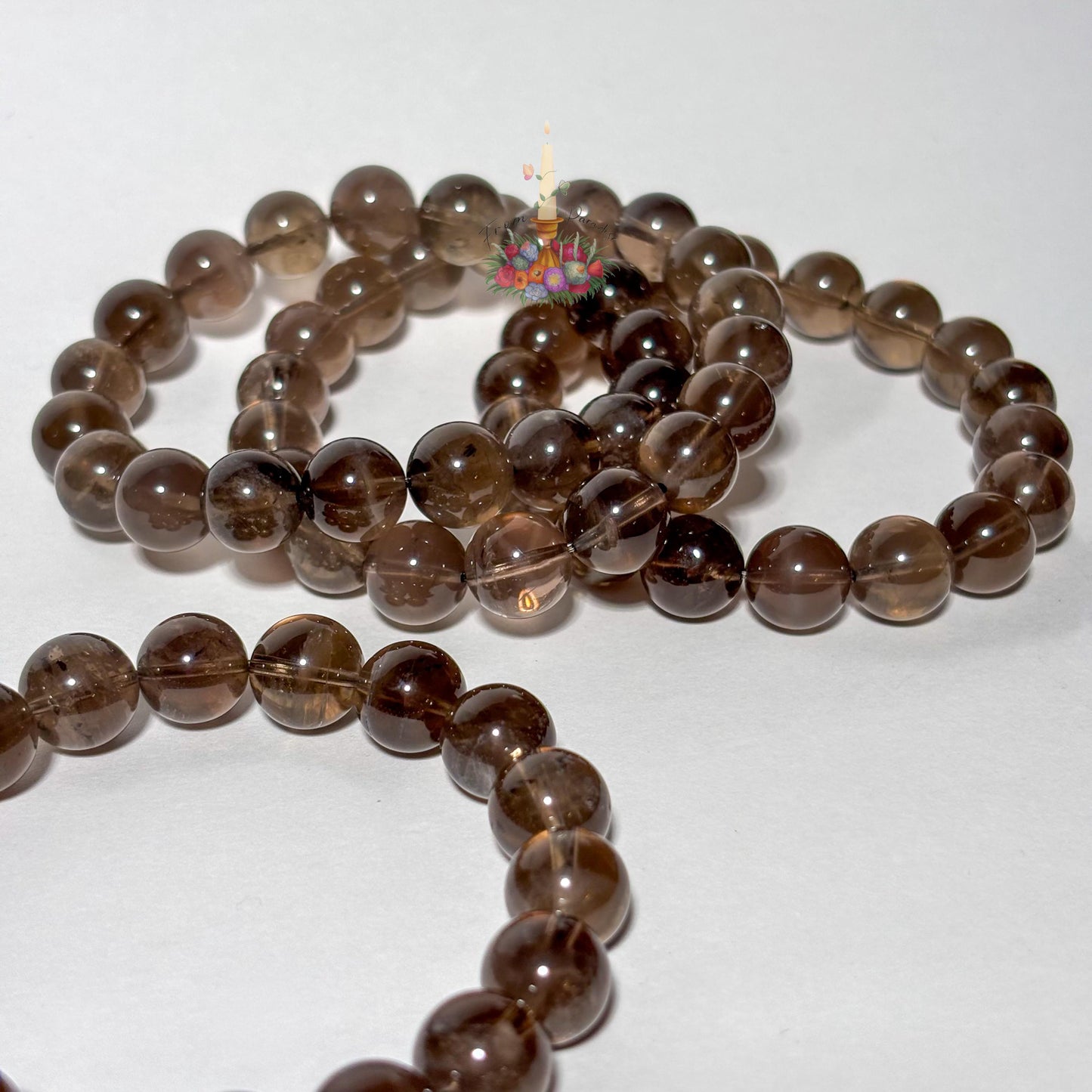 Natural Smoky Quartz Beaded Crystal Bracelet