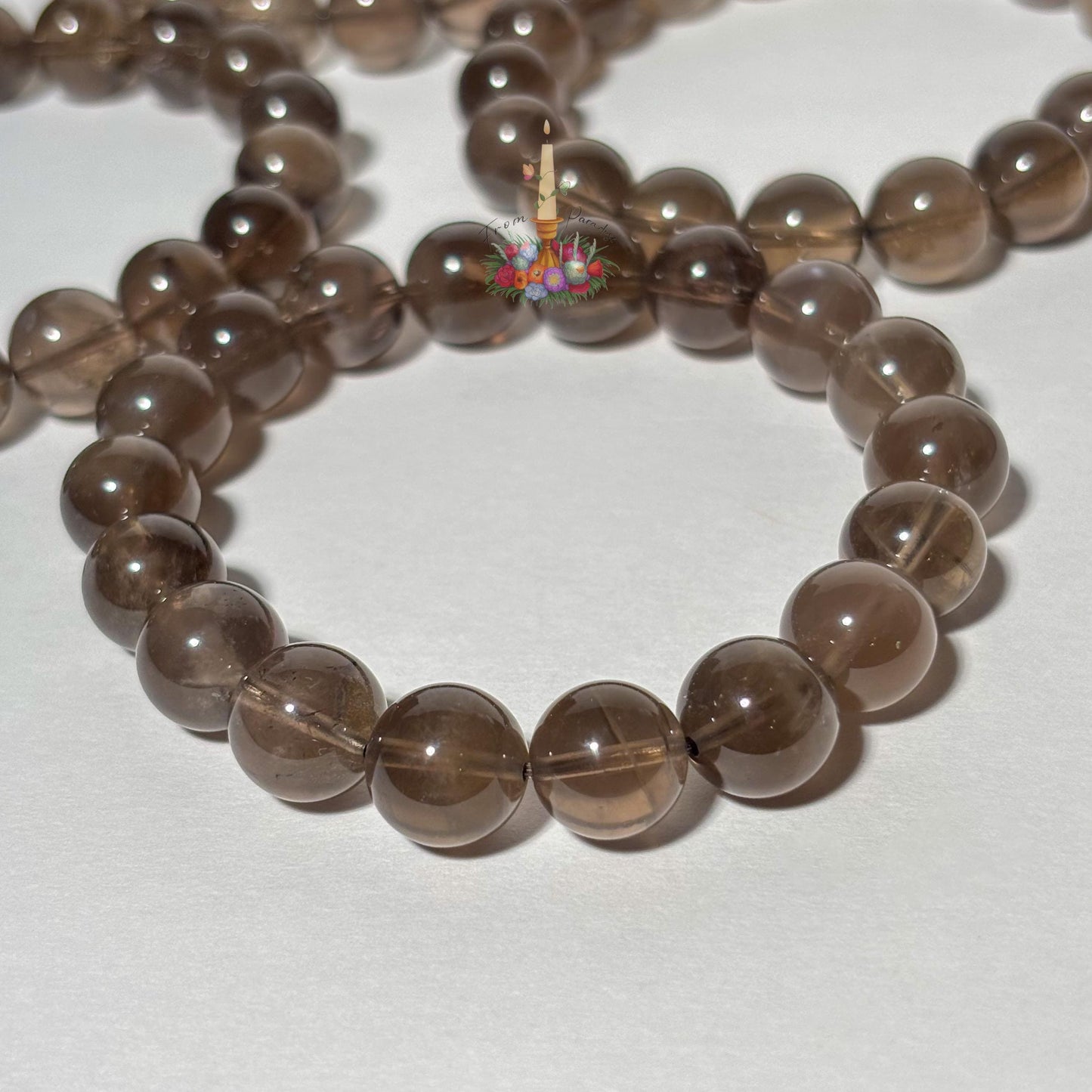 Natural Smoky Quartz Beaded Crystal Bracelet
