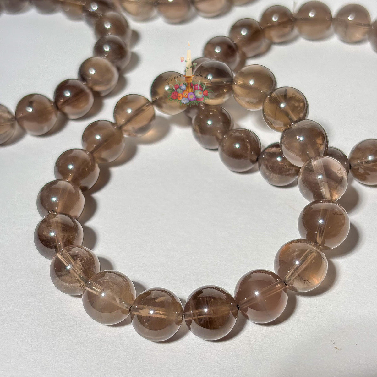 Natural Smoky Quartz Beaded Crystal Bracelet