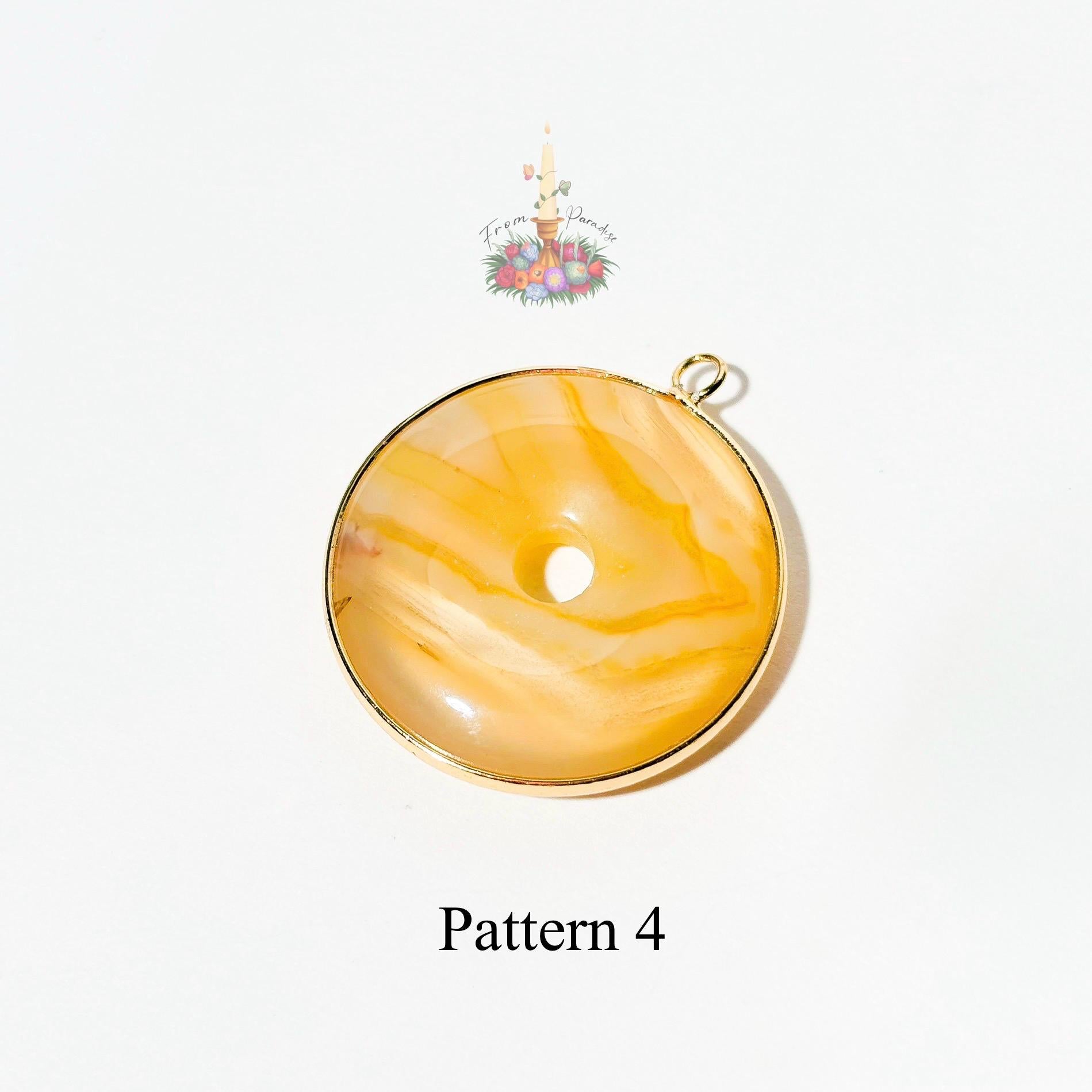 Banded Agate Donut Pendant