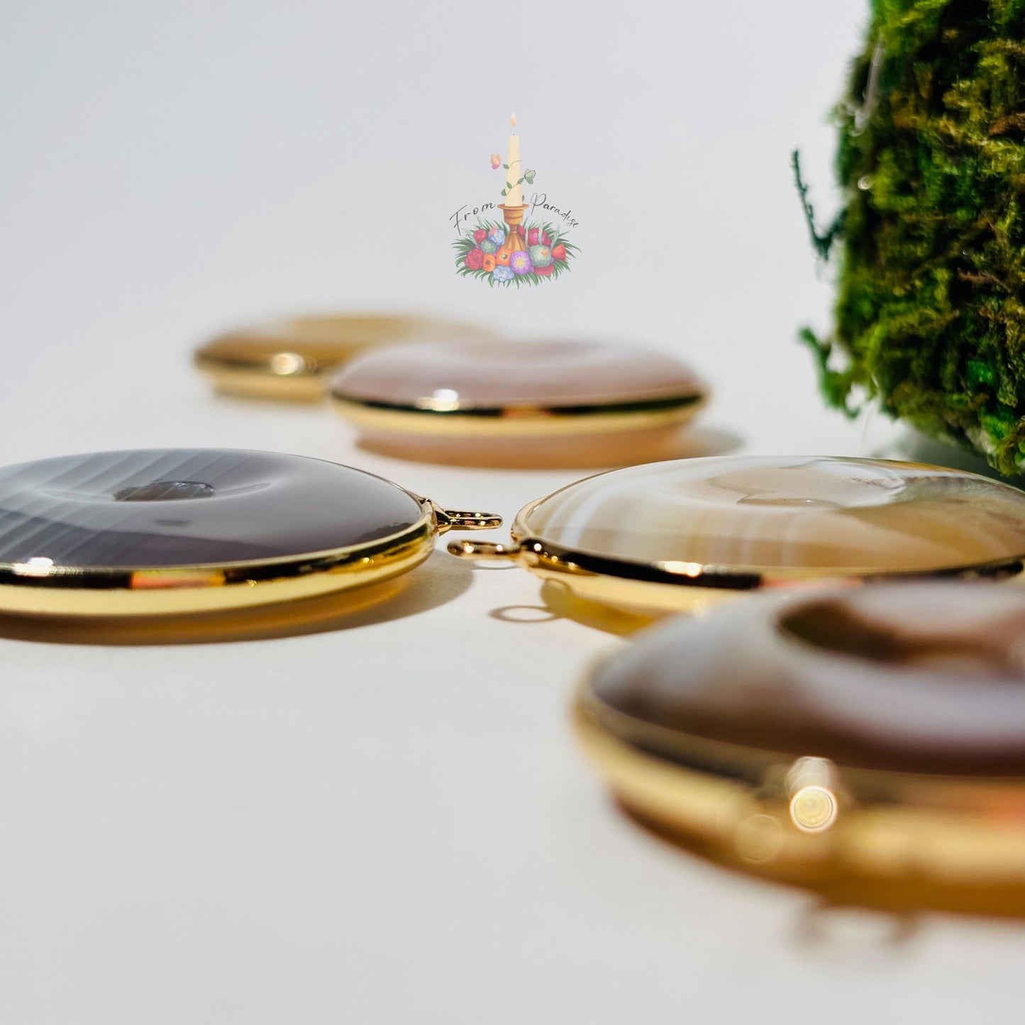 Banded Agate Donut Pendant