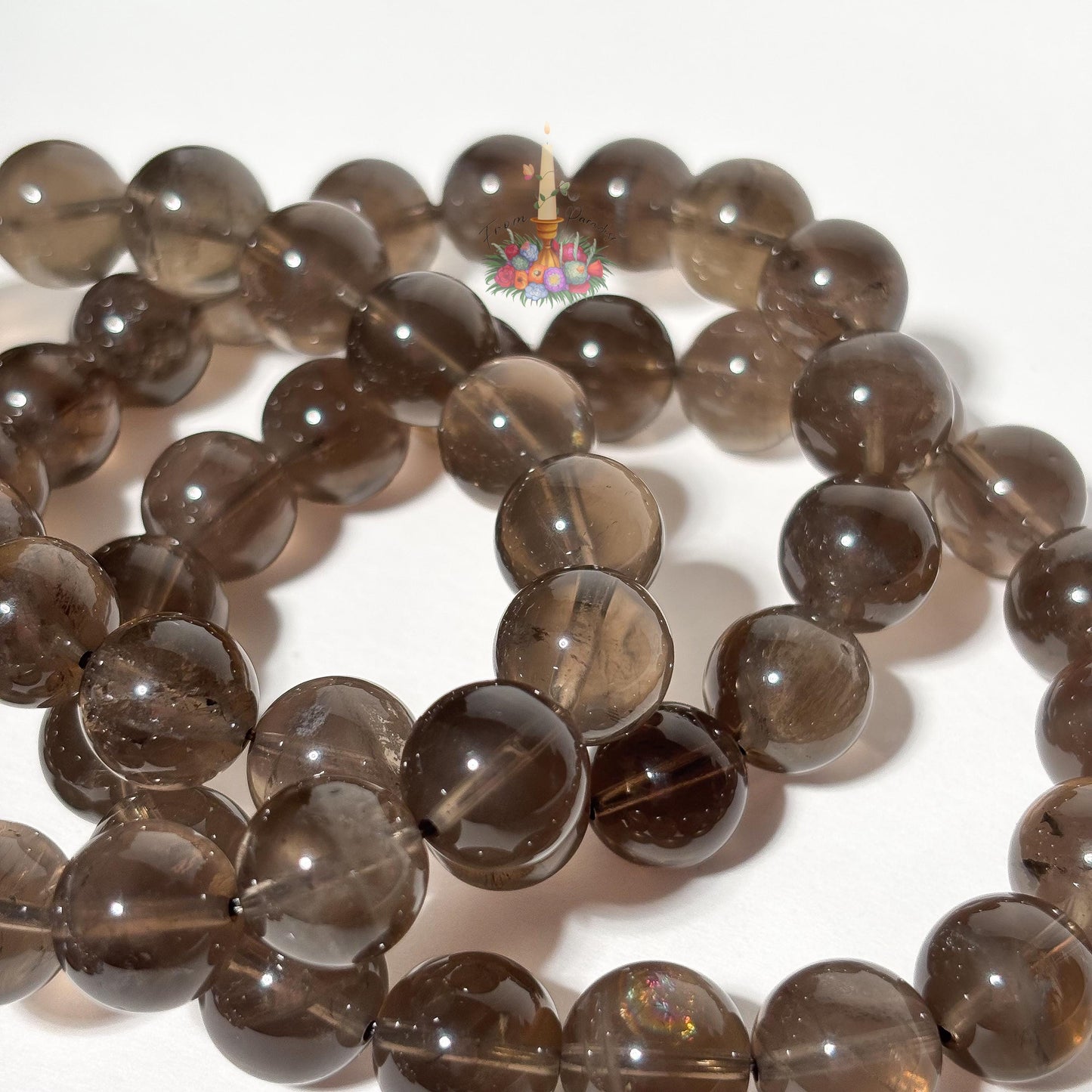 Natural Smoky Quartz Beaded Crystal Bracelet