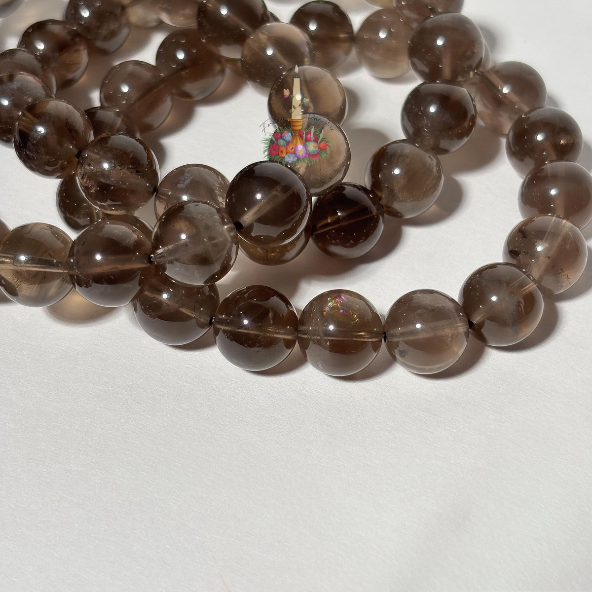 Natural Smoky Quartz Beaded Crystal Bracelet