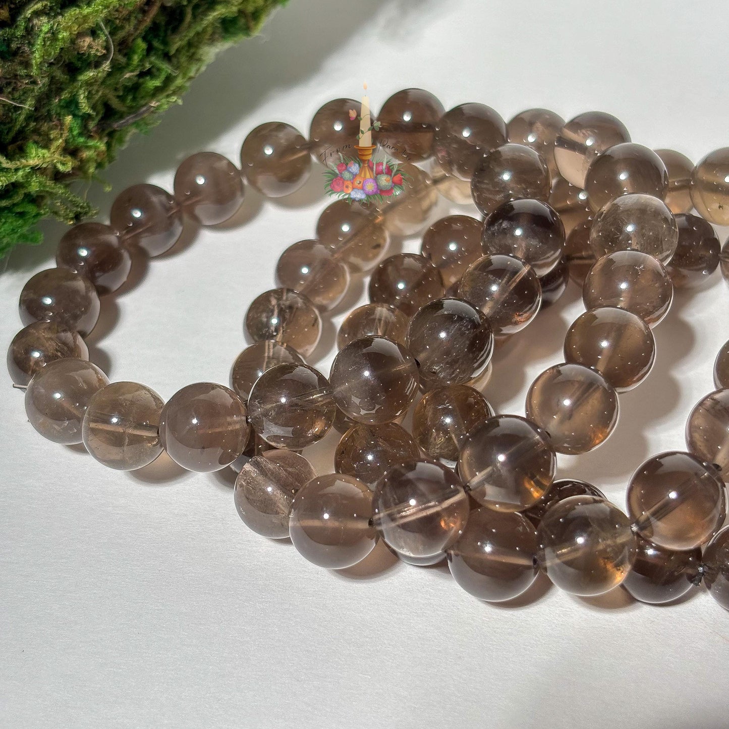 Natural Smoky Quartz Beaded Crystal Bracelet