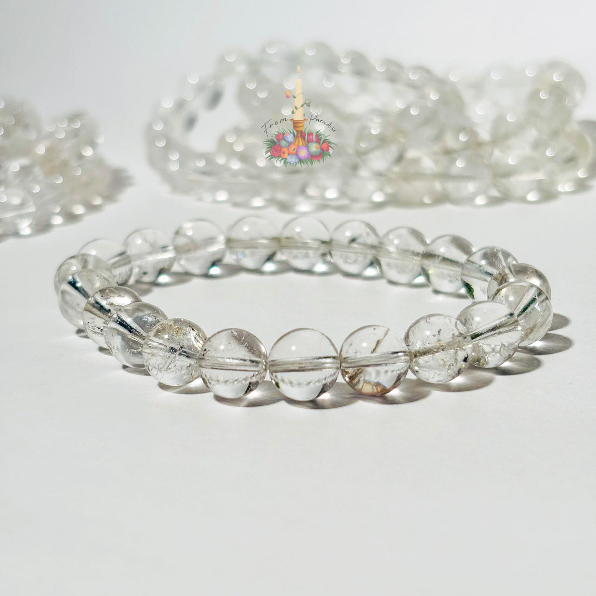 Clear Quartz Crystal Bracelet: Stone for Clarity and Amplification, Natural Gemstone Bracelet
