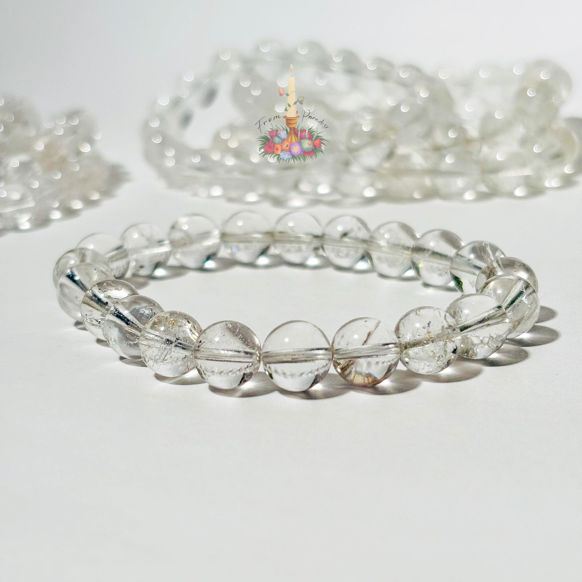 Clear Quartz Crystal Bracelet: Stone for Clarity and Amplification, Natural Gemstone Bracelet