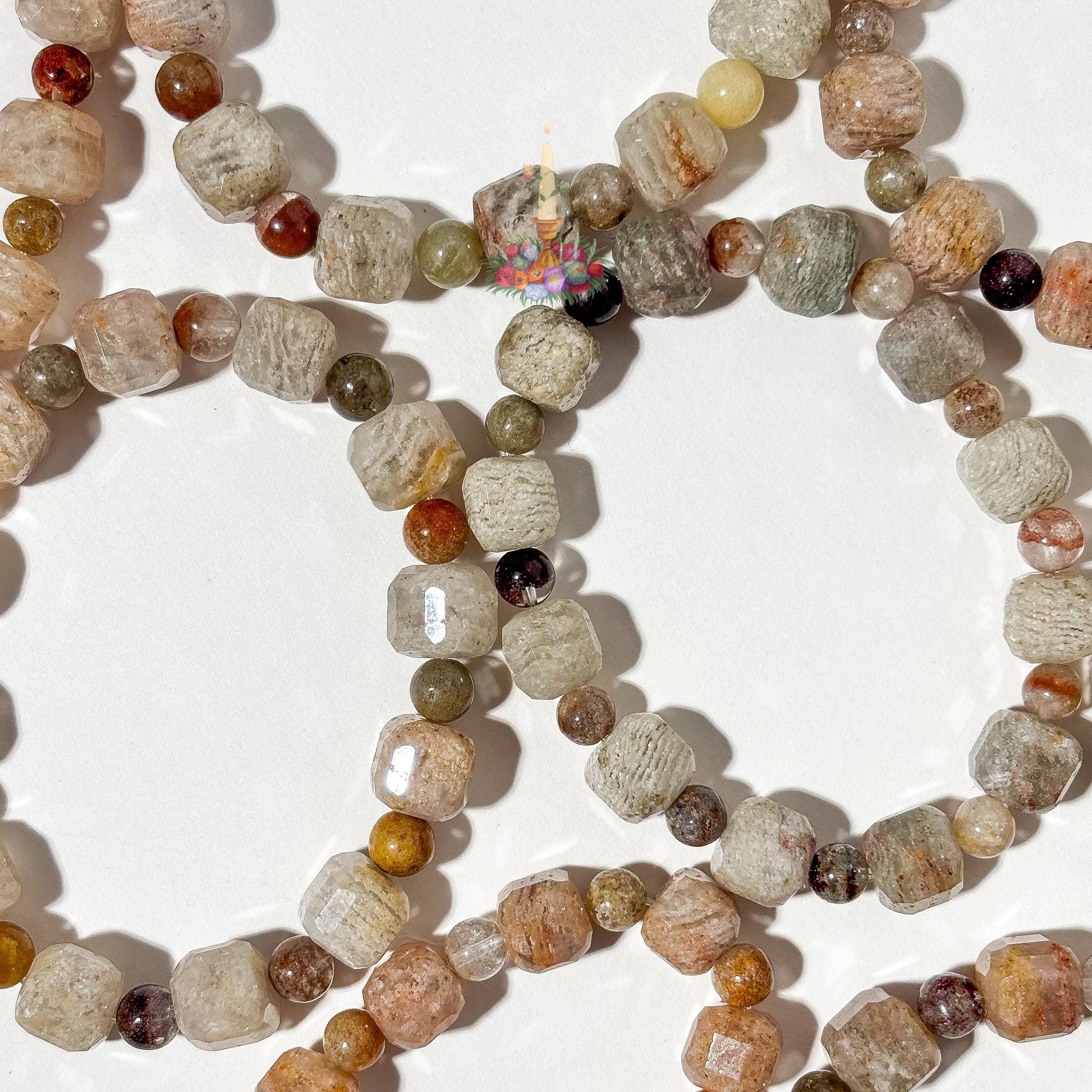 Thousand Layer Quartz Bracelet, Natural Garden Quartz Beads, Phantom Quartz Gemstone Jewelry, Dainty Inclusion Quartz Bracelet