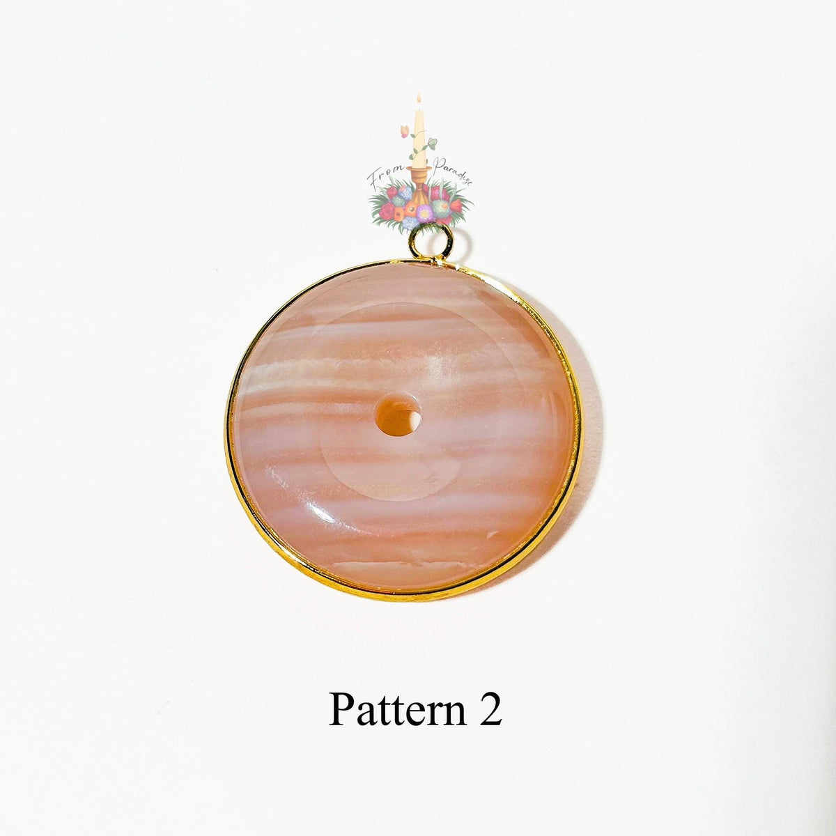 Banded Agate Donut Pendant