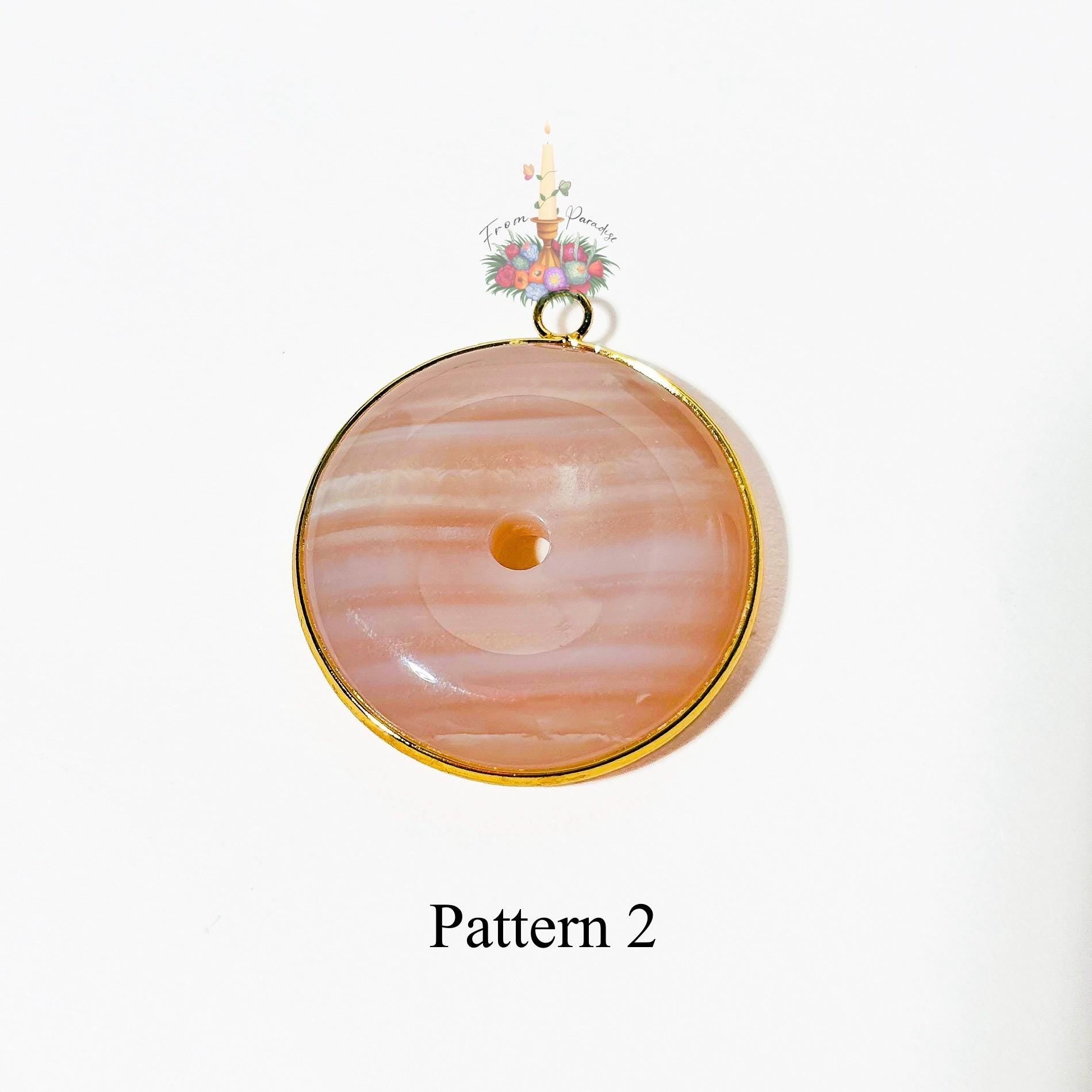 Banded Agate Donut Pendant