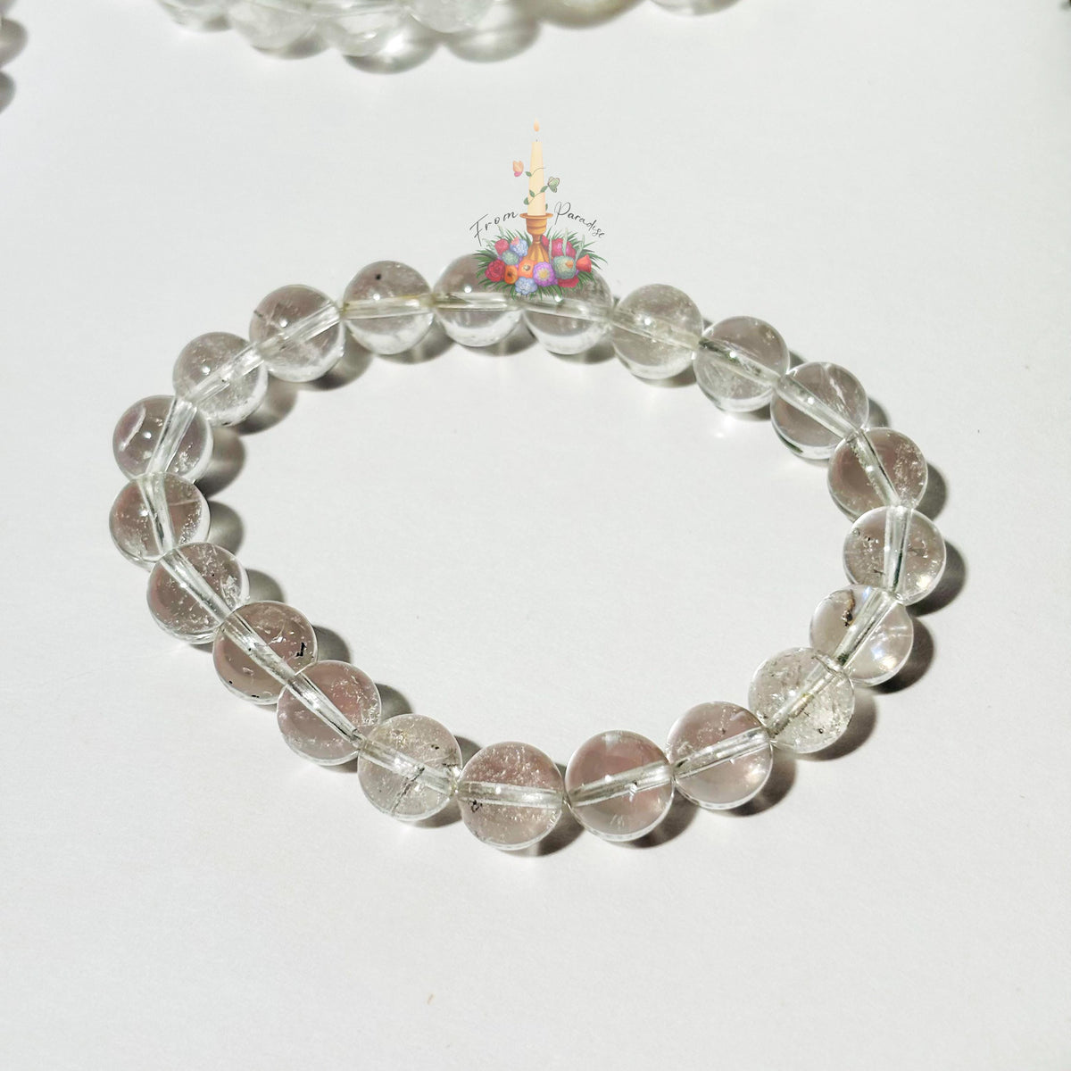 Clear Quartz Crystal Bracelet: Stone for Clarity and Amplification, Natural Gemstone Bracelet