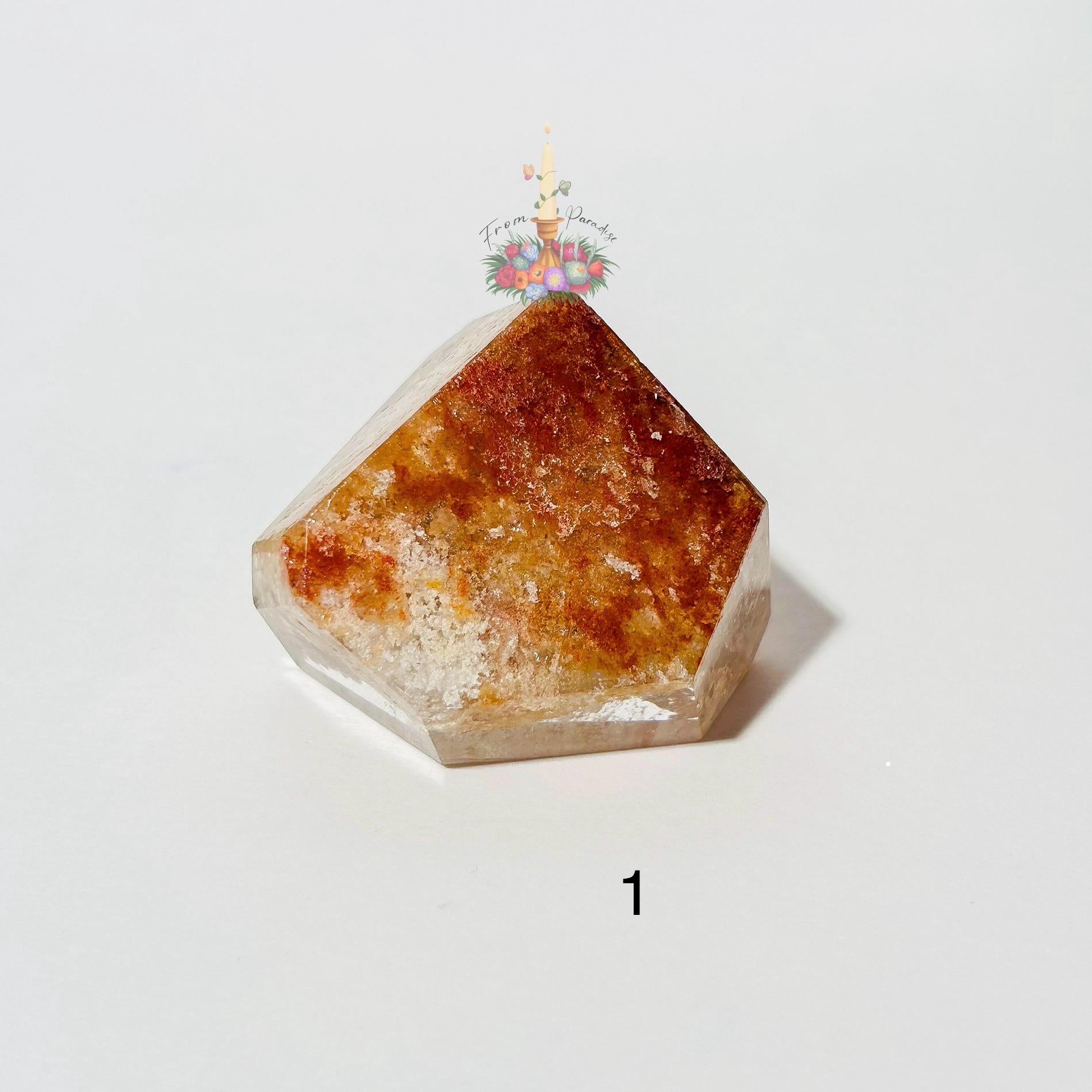 Natural Garden Quartz Polished Crystal, Lodolite Scenic Quartz Freeform, Landscape Inclusion Gemstone Display, Unique Crystal Gift