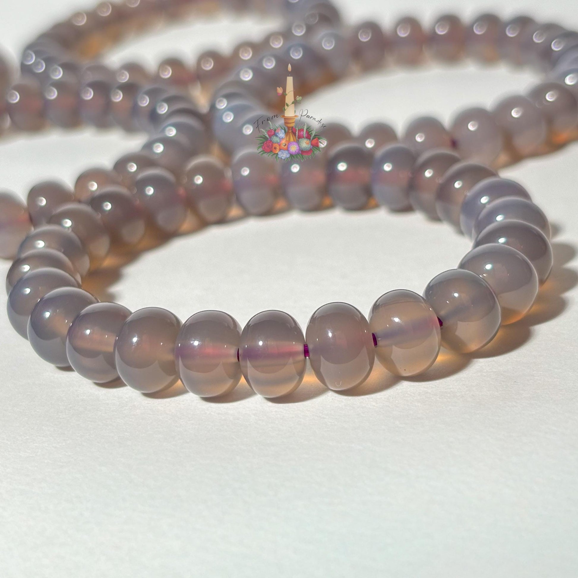 Purple Chalcedony Crystal Bracelet, Genuine Lavender Gemstone Stretch Jewelry, Soothing Intuition Crystal, Unique Birthday Gift for Her
