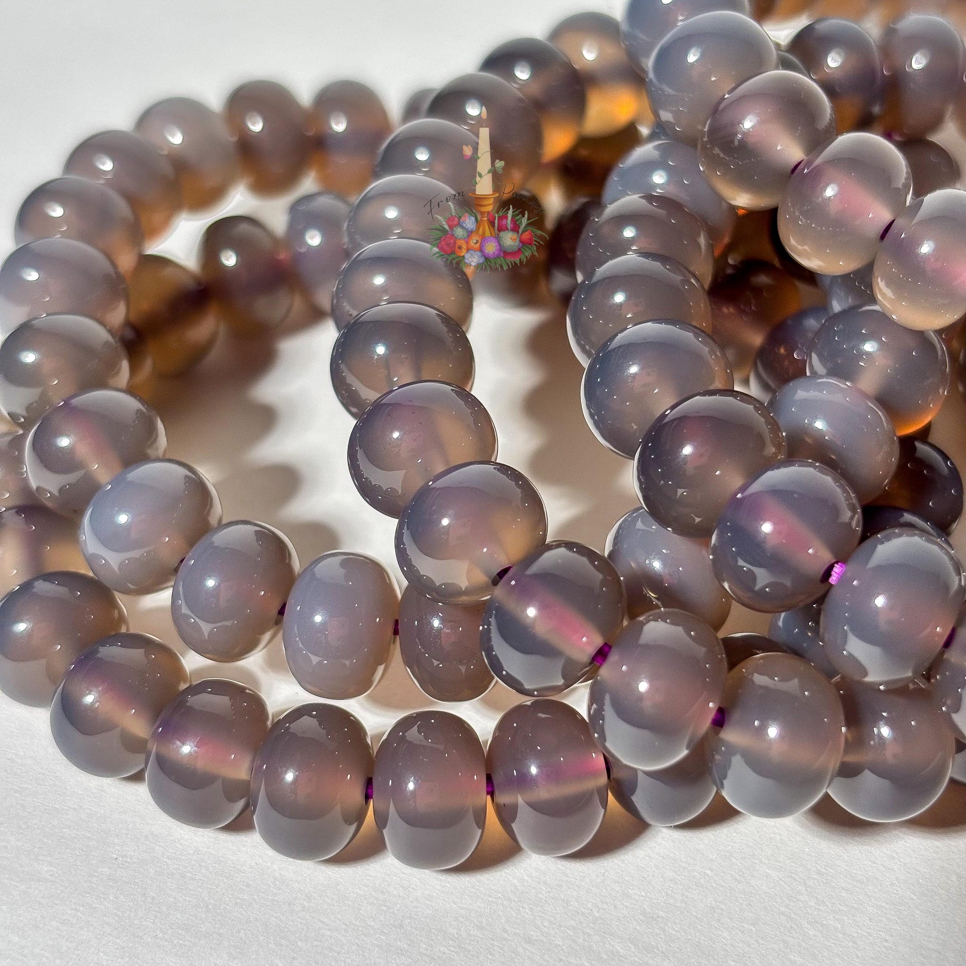 Purple Chalcedony Crystal Bracelet, Genuine Lavender Gemstone Stretch Jewelry, Soothing Intuition Crystal, Unique Birthday Gift for Her