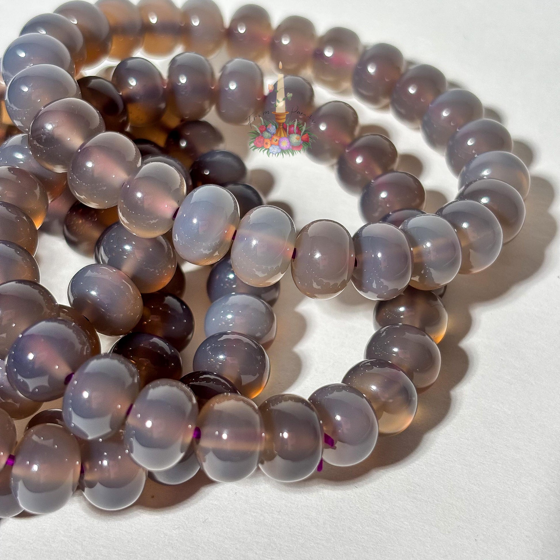 Purple Chalcedony Crystal Bracelet, Genuine Lavender Gemstone Stretch Jewelry, Soothing Intuition Crystal, Unique Birthday Gift for Her
