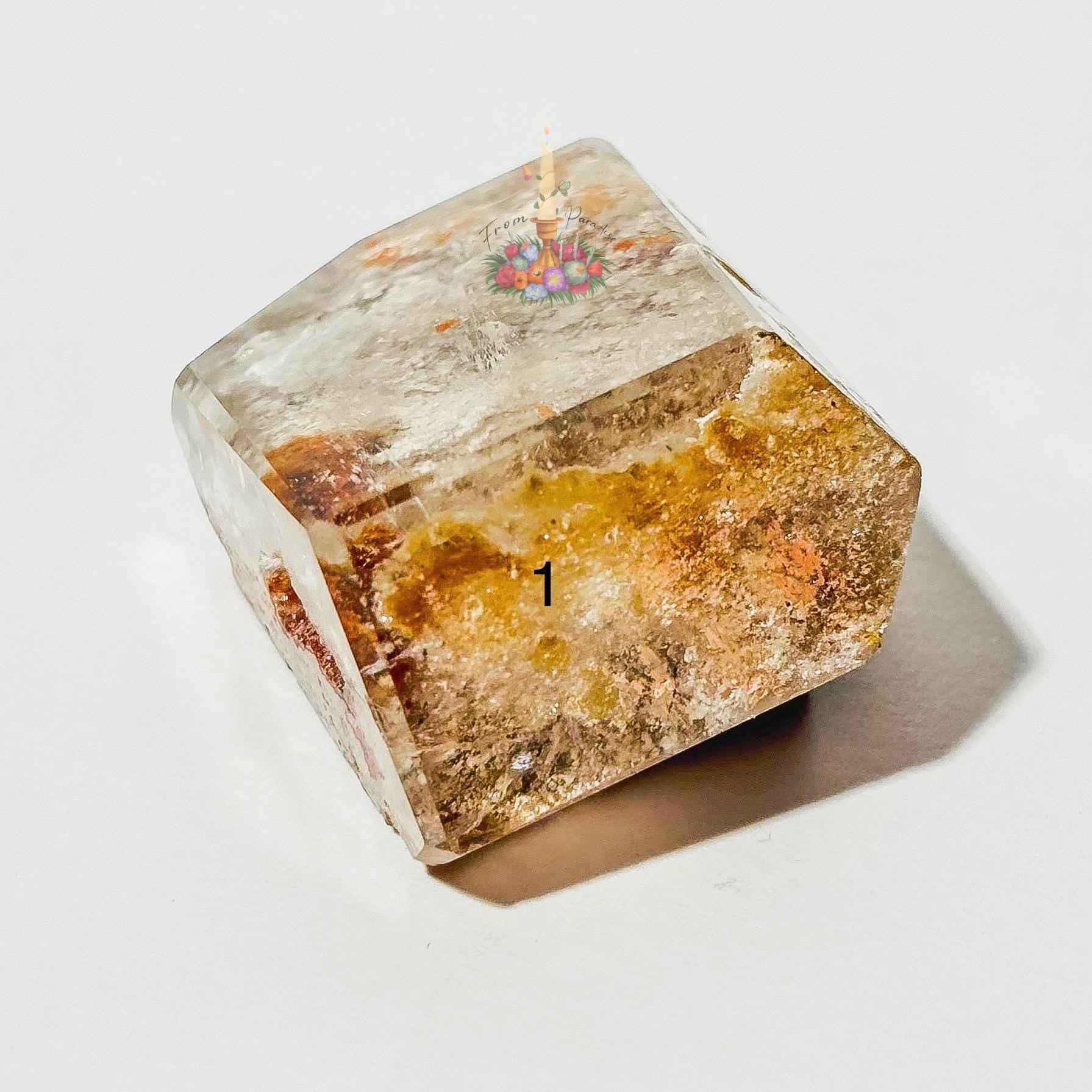 Natural Garden Quartz Polished Crystal, Lodolite Scenic Quartz Freeform, Landscape Inclusion Gemstone Display, Unique Crystal Gift