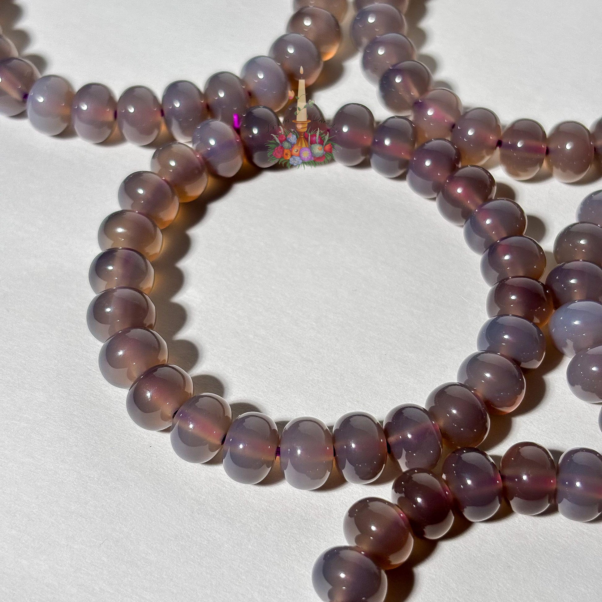 Purple Chalcedony Crystal Bracelet, Genuine Lavender Gemstone Stretch Jewelry, Soothing Intuition Crystal, Unique Birthday Gift for Her