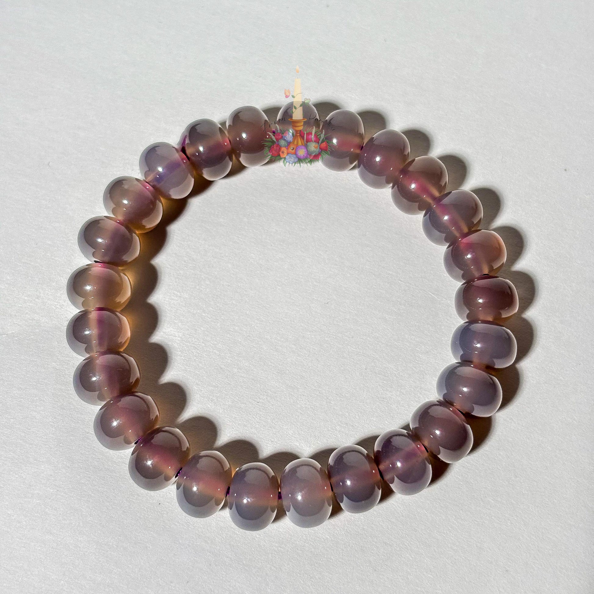 Purple Chalcedony Crystal Bracelet, Genuine Lavender Gemstone Stretch Jewelry, Soothing Intuition Crystal, Unique Birthday Gift for Her