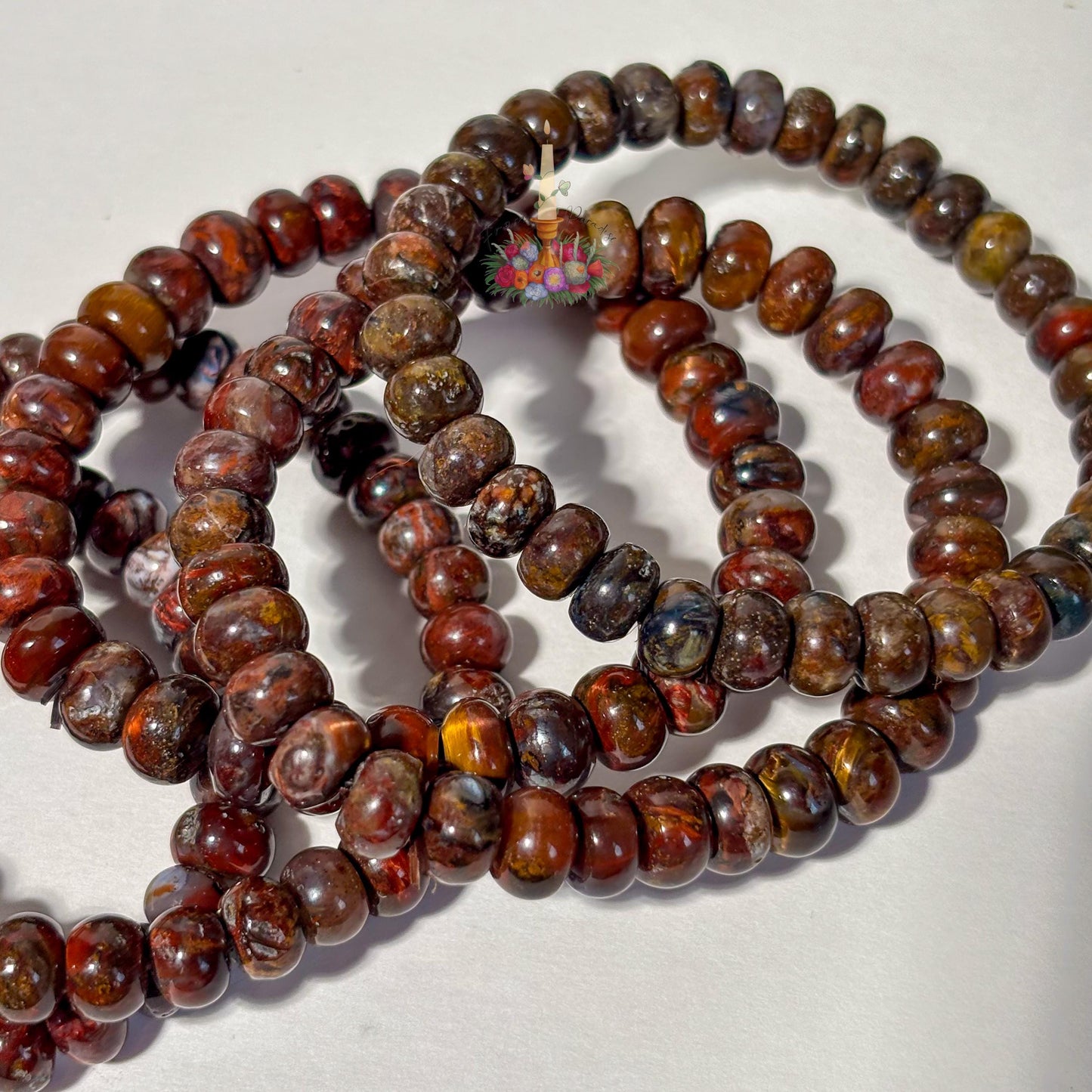 Red Pietersite Bracelet, Natural Gemstone Beaded Bracelet, Red Pietersite Crystal Jewelry, Spiritual Healing Bracelet, Unisex Gift