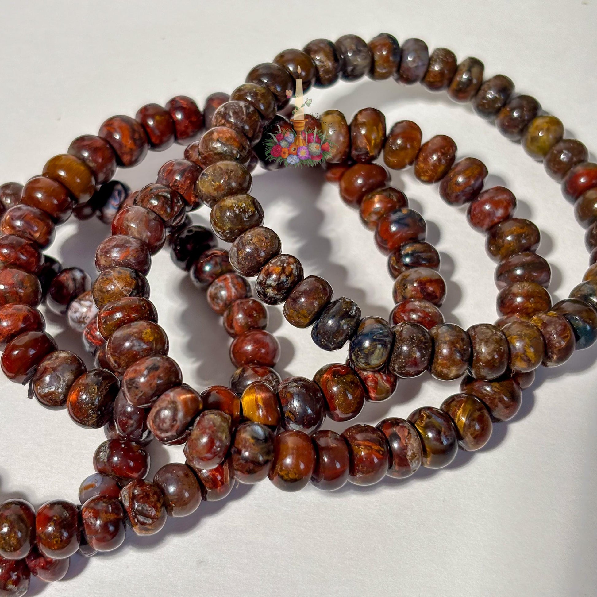Red Pietersite Bracelet, Natural Gemstone Beaded Bracelet, Red Pietersite Crystal Jewelry, Spiritual Healing Bracelet, Unisex Gift