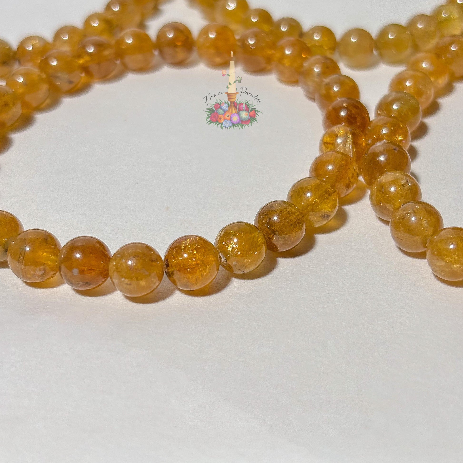 Natural Yellow Savannah Tourmaline Bead Bracelet, Golden Earthy Boho Jewelry, Solar Plexus Crystal Jewelry
