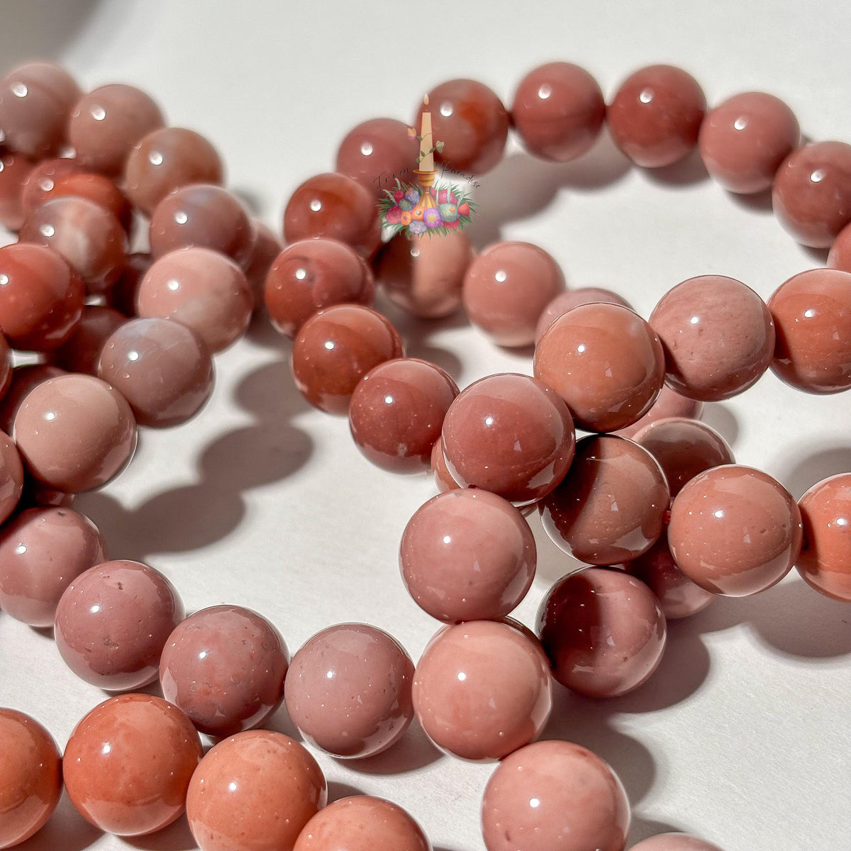 Natural Pink Alashan Agate Bracelet, Smooth Round Bead Stretch Wristlet, Soft Pastel Gemstone Stacking Jewelry, Heart Chakra Crystal Gift
