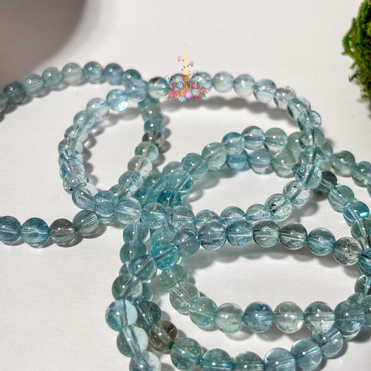 Blue Topaz Crystal Bracelet, Natural Gemstone Stretch Bracelet, Blue Beaded Jewelry, Communication Crystal