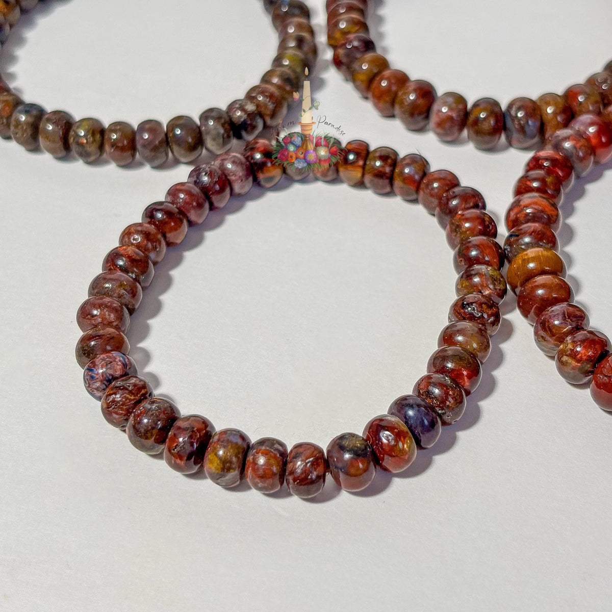 Red Pietersite Bracelet, Natural Gemstone Beaded Bracelet, Red Pietersite Crystal Jewelry, Spiritual Healing Bracelet, Unisex Gift