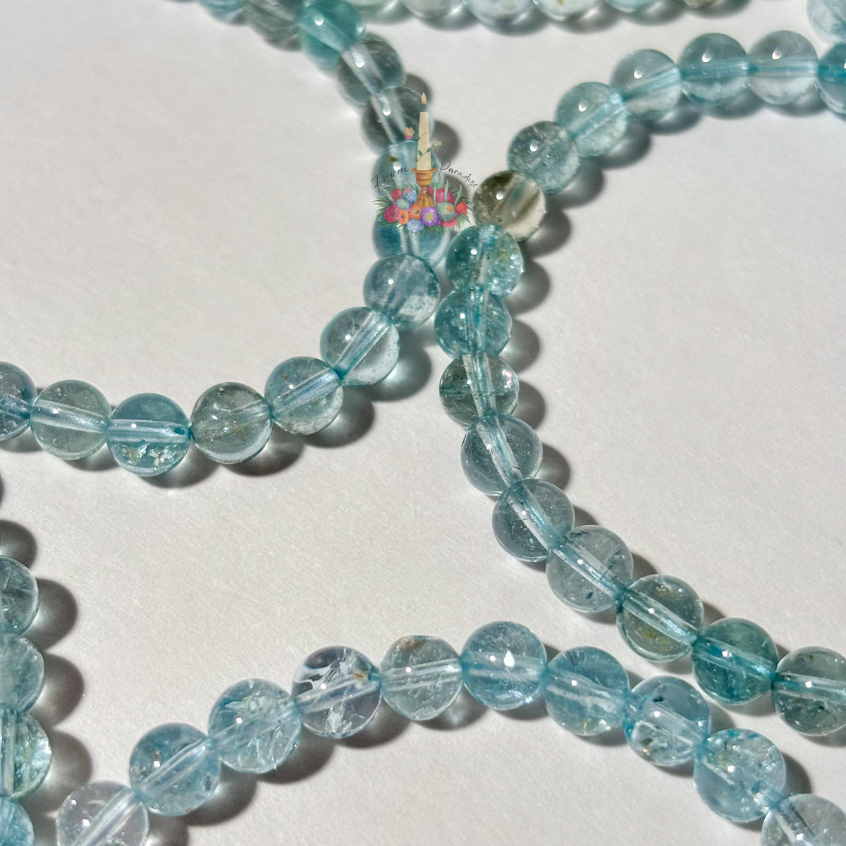 Blue Topaz Crystal Bracelet, Natural Gemstone Stretch Bracelet, Blue Beaded Jewelry, Communication Crystal