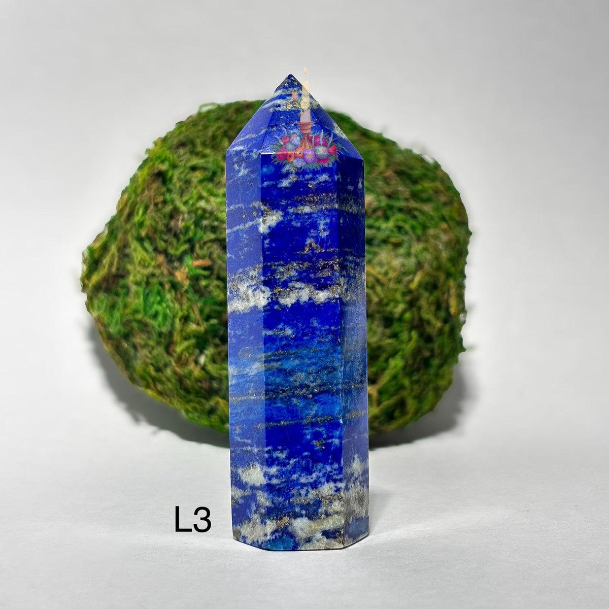 Lapis Lazuli Crystal Tower, Deep Blue Gemstone Point, Natural Stone Decor