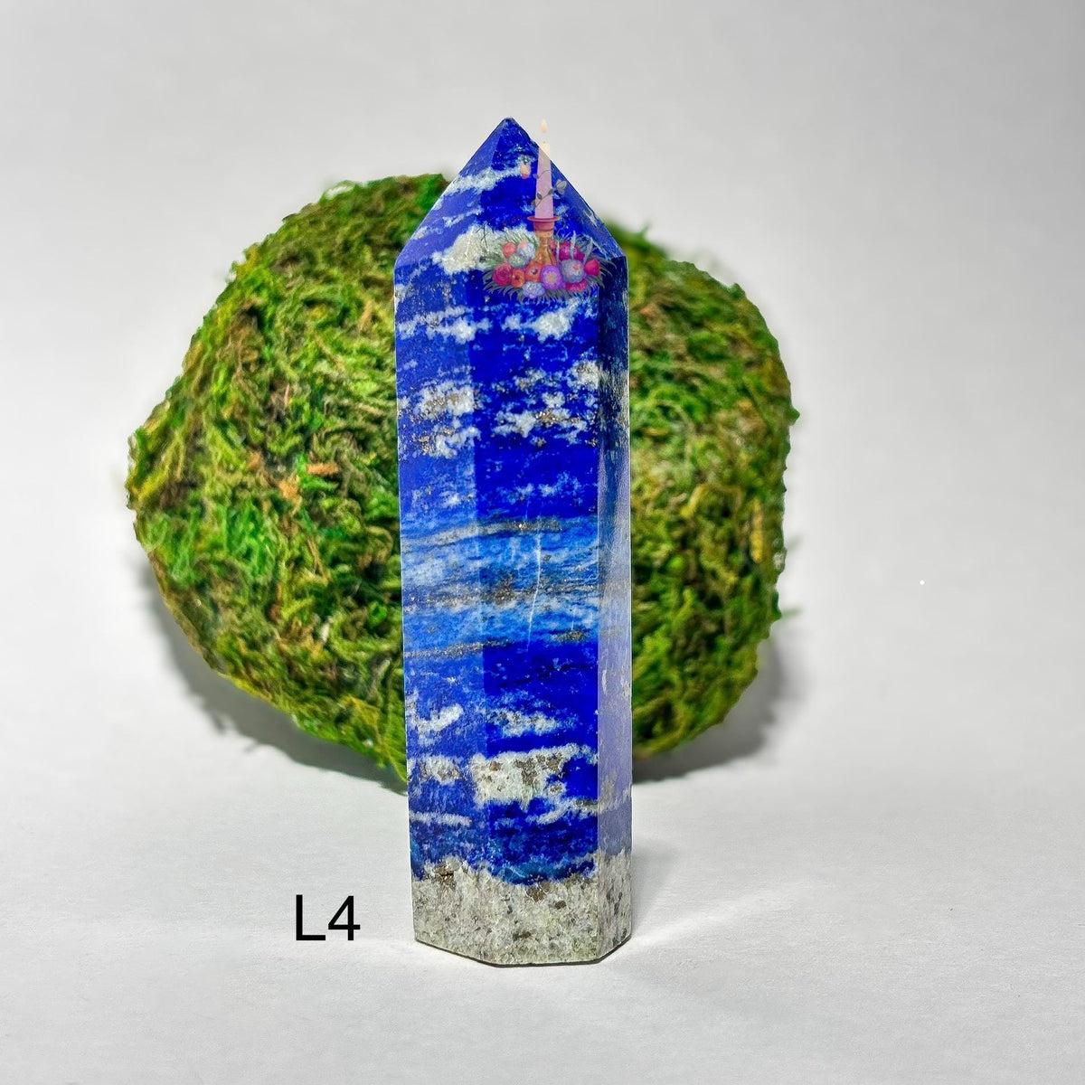 Lapis Lazuli Crystal Tower, Deep Blue Gemstone Point, Natural Stone Decor
