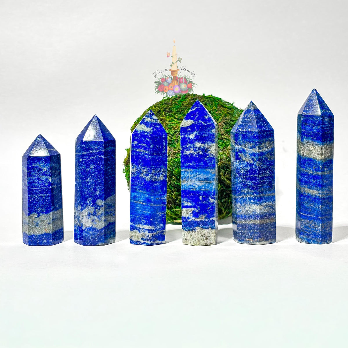 Lapis Lazuli Crystal Tower, Deep Blue Gemstone Point, Natural Stone Decor