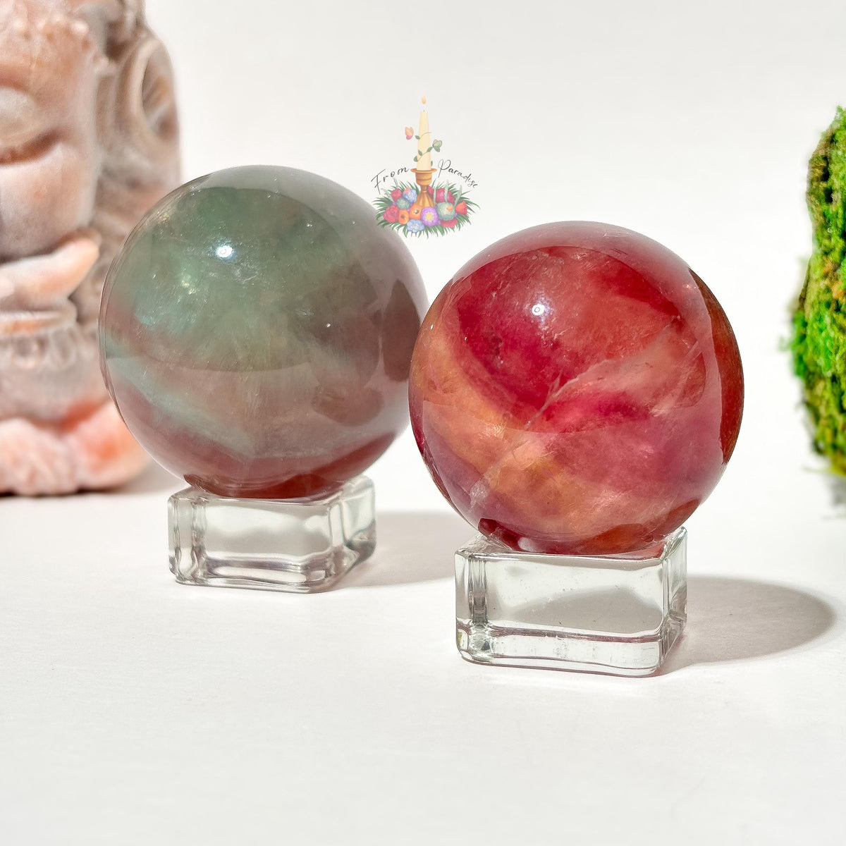 Large Fluorite Sphere, Vibrant Banded Crystal Ball, Multicolor Gemstone Decor, Intentional Home Decor