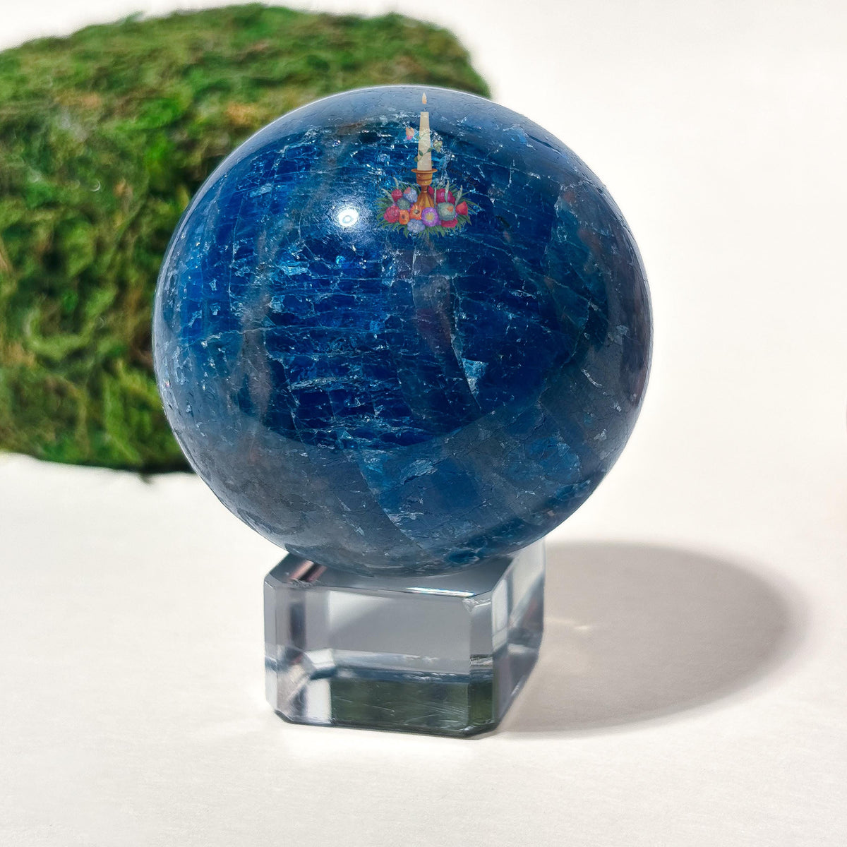 Blue Apatite Crystal Sphere, Apatite, Stone of Manifestation, Crystal Healing, Crystal Home Decor, Feng Shui