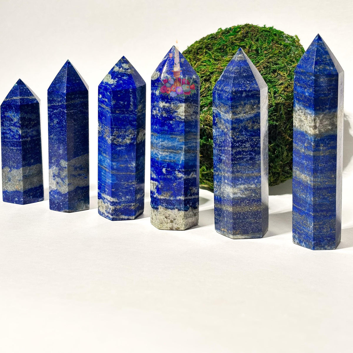 Lapis Lazuli Crystal Tower, Deep Blue Gemstone Point, Natural Stone Decor