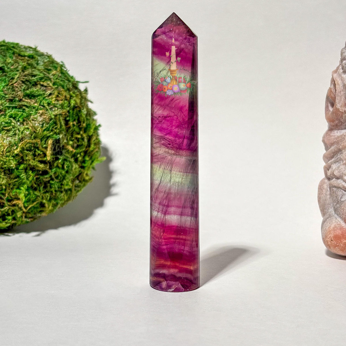 Fluorite Crystal Cylinder Tower