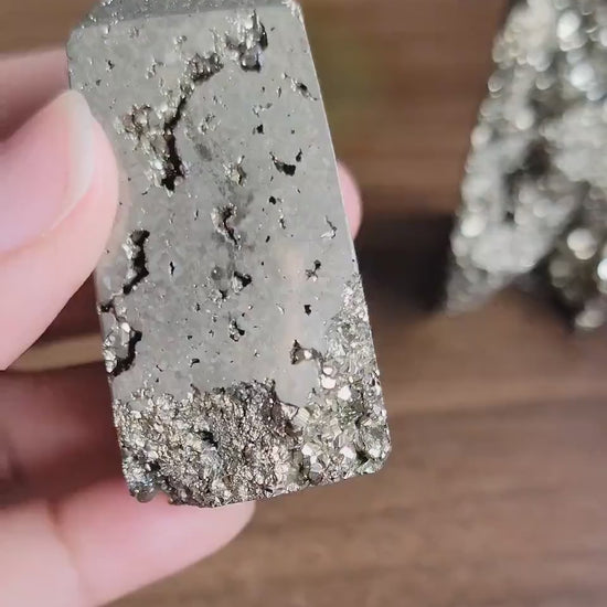 Druzy Pyrite Crystal Mineral Tower - Gift for housewarming