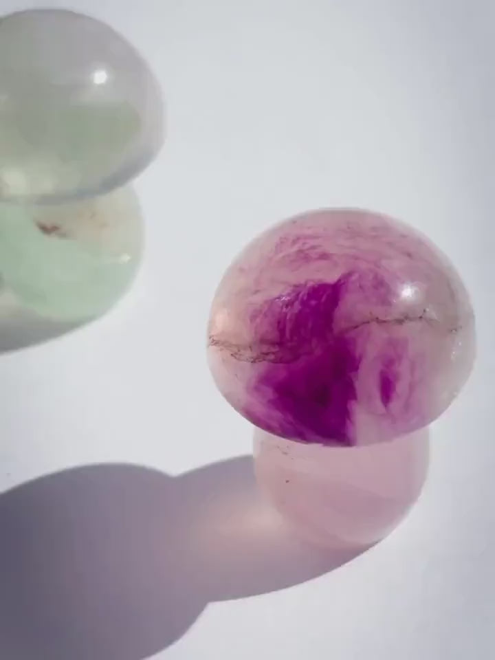 Fluorite Mushroom Crystal Carving